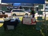 Our booth at the market